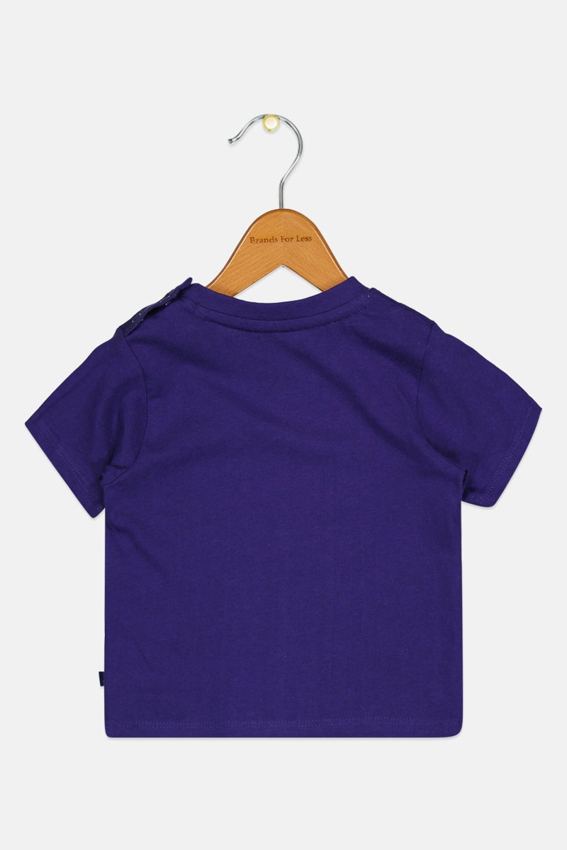 Hamleys Toddlers Boy Crew Short Sleeve Graphic Print T-Shirt, Purple - Image 2